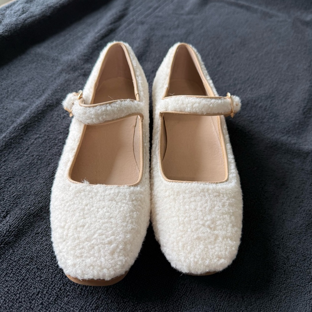 Cozy Cream Mary Jane Flats
